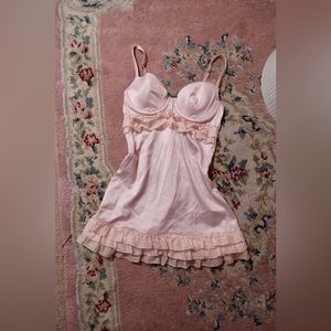 Victoria’s Secret Sexy Little Things Babydoll Pink Ruffle Night Dress 34B
